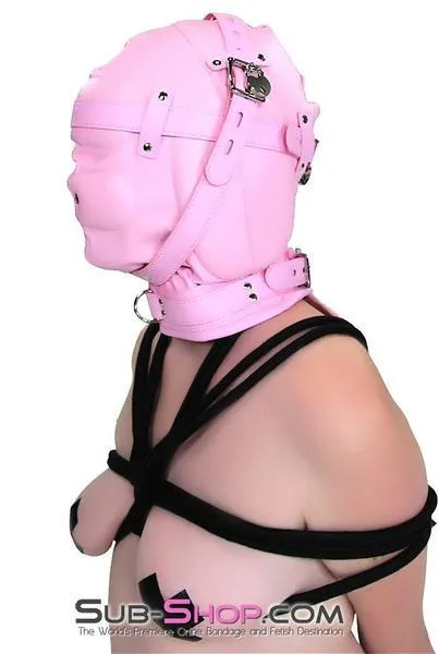 1476DL      Princess Pink Sensory Deprivation Locking Hood