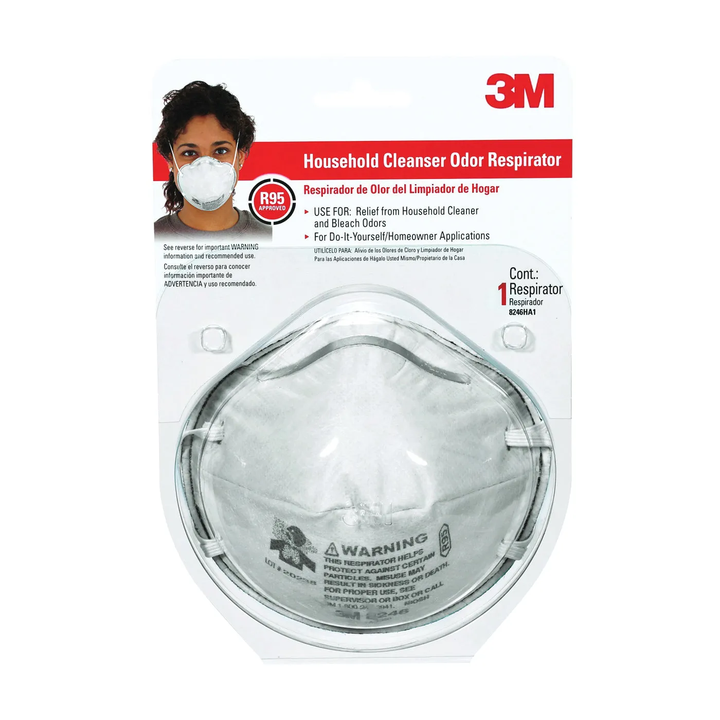 3M TEKK Protection 8246HA1-1/R8730B Disposable Respirator, R95 Filter Class