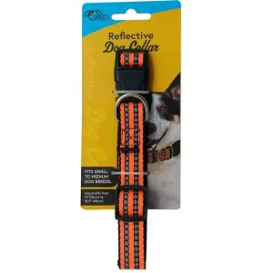 Adjustable Reflective Dog Collar, Assorted Colors, 15"-18.9"