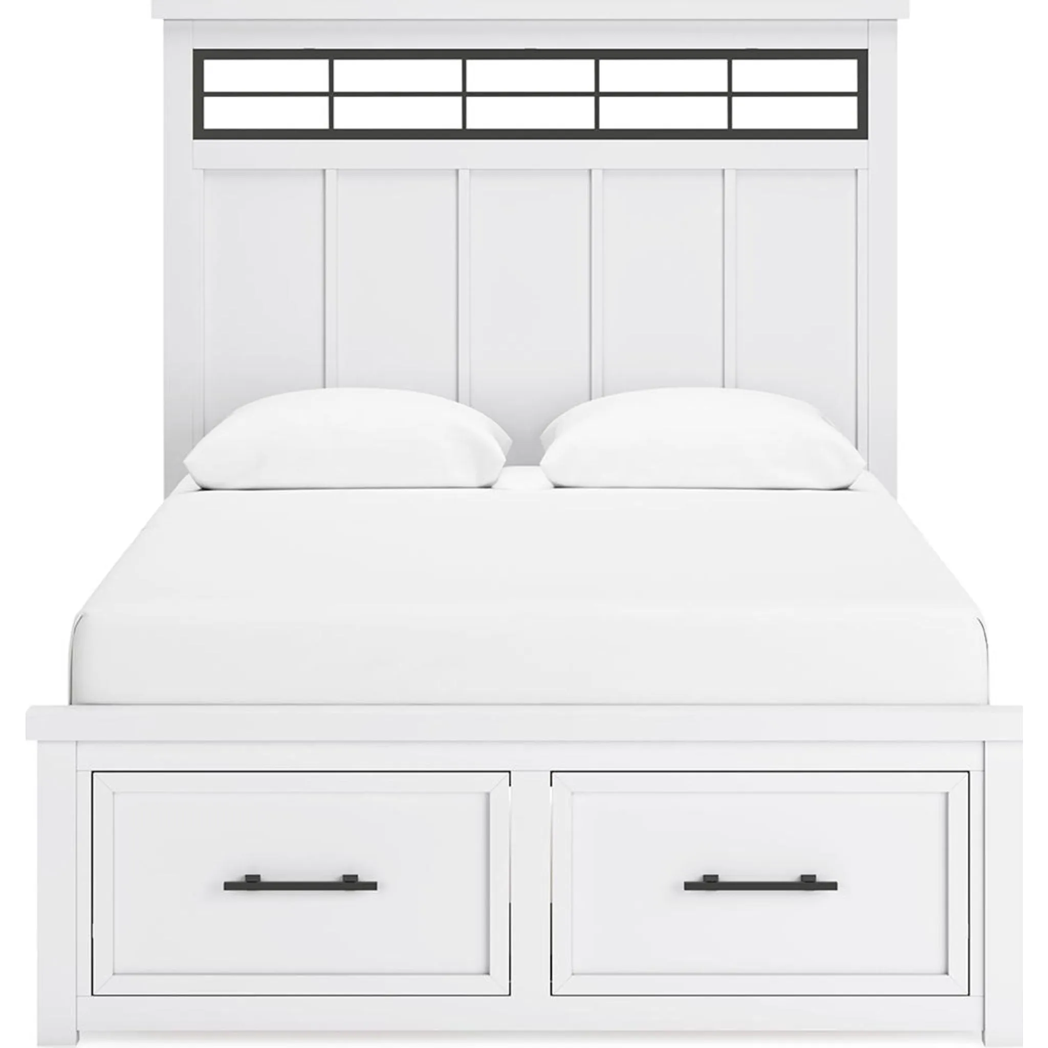 Ashbryn Queen Storage Bed - White/Natural