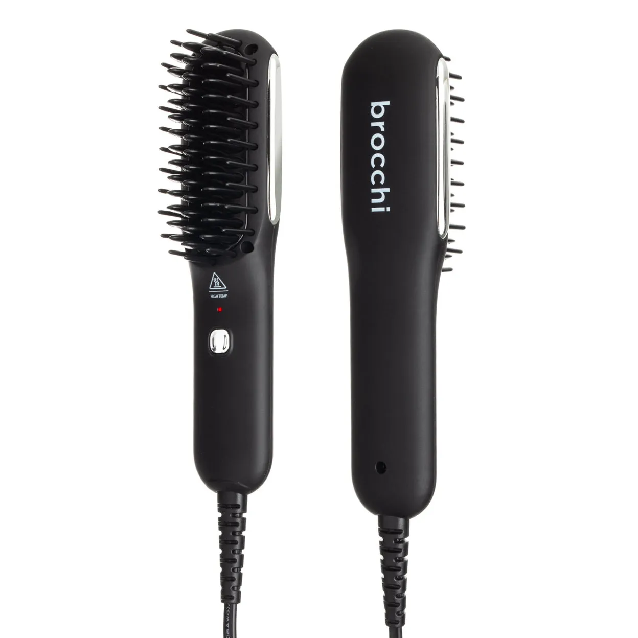 Brocchi LED Hair Straightening Brush Anti-Frizz Ceramic Heat Ergonomic Design