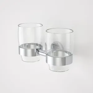 Caroma Cosmo Metal Double Tumbler Holder Chrome