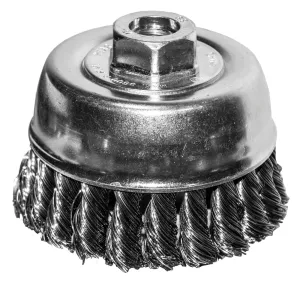 Century Drill And Tool Cup Brush Coarse Knot 6″ Size 5/8" X 11" Arbor Safe Rpm 4,500