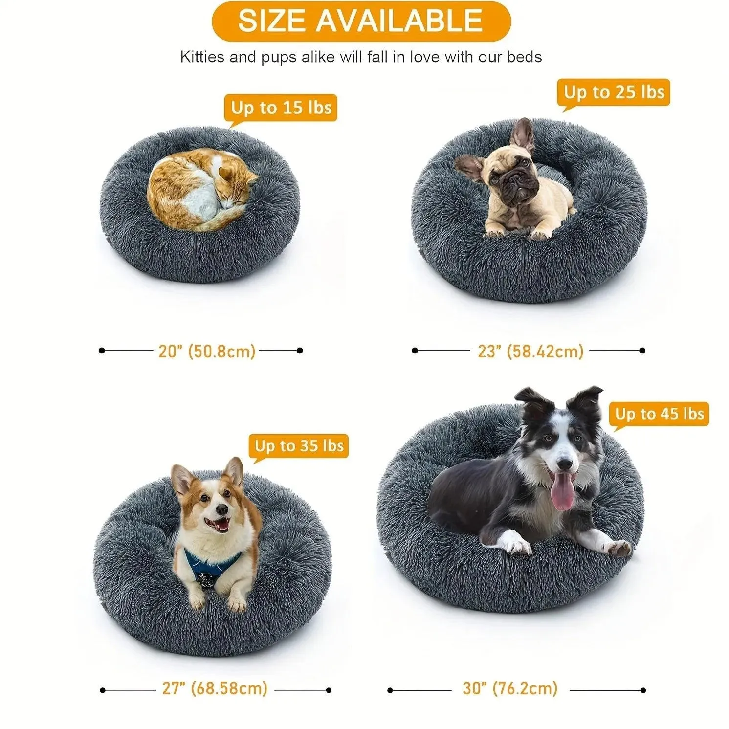 Cozy Donut Cuddler Pet Bed, Pink