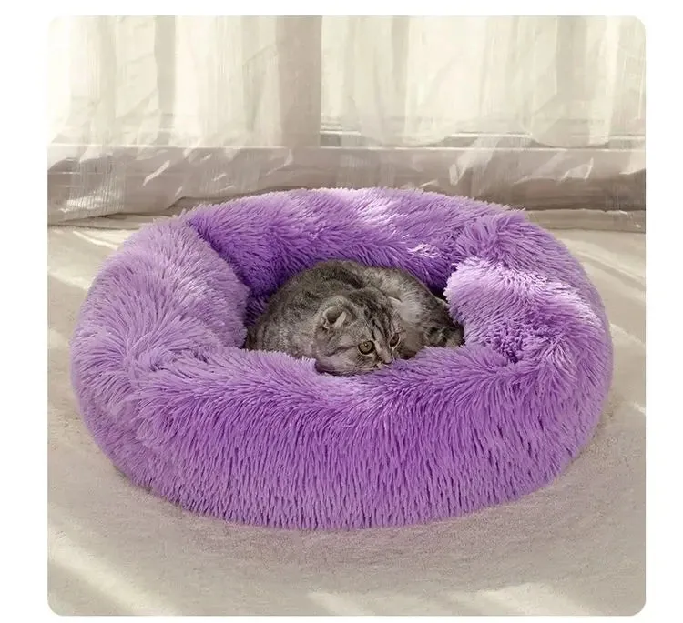 Cozy Plush Pet Bed for Dogs and Cats - Available in Multiple Sizes and Colors