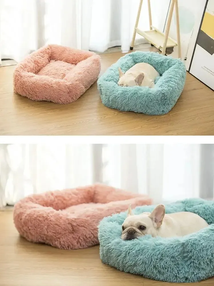 Cozy Plush Pet Bed for Dogs and Cats - Available in Multiple Sizes and Colors