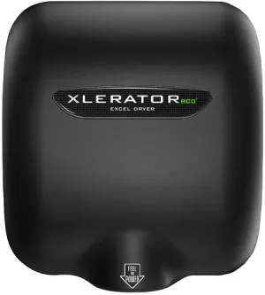 Excel Dryer XLERATOR® XL-SP-ECO (XL-BL-ECO) Hand Dryer (No Heat) - Special Color MATTE BLACK on Zinc Alloy High Speed Automatic Surface-Mounted