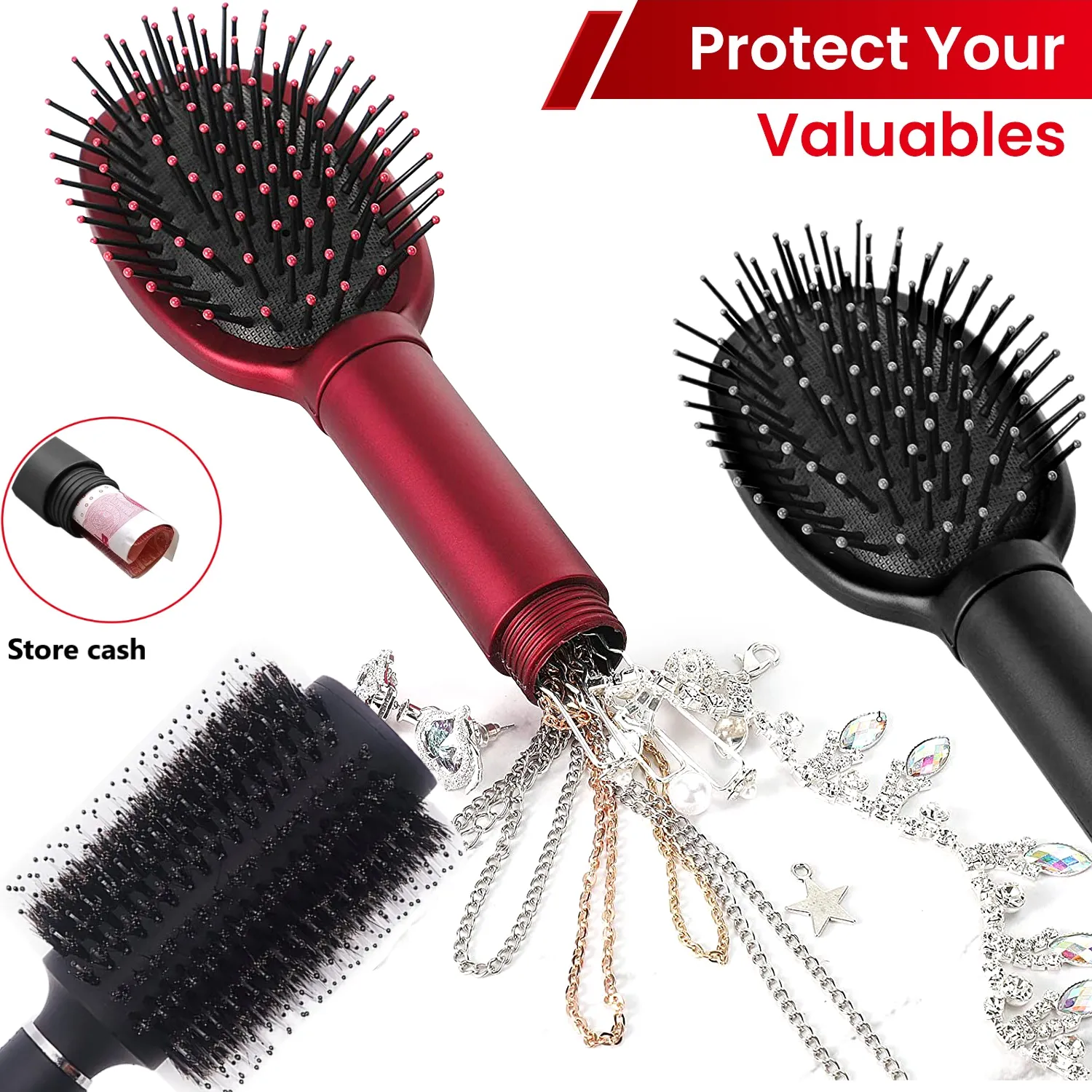 Generise 'Secret Stash' Hairbrushes - 3 Choices!