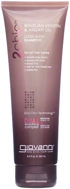 Giovanni 2chic Brazilian Keratin & Argan Oil Ultra-Sleek Shampoo (250ml)