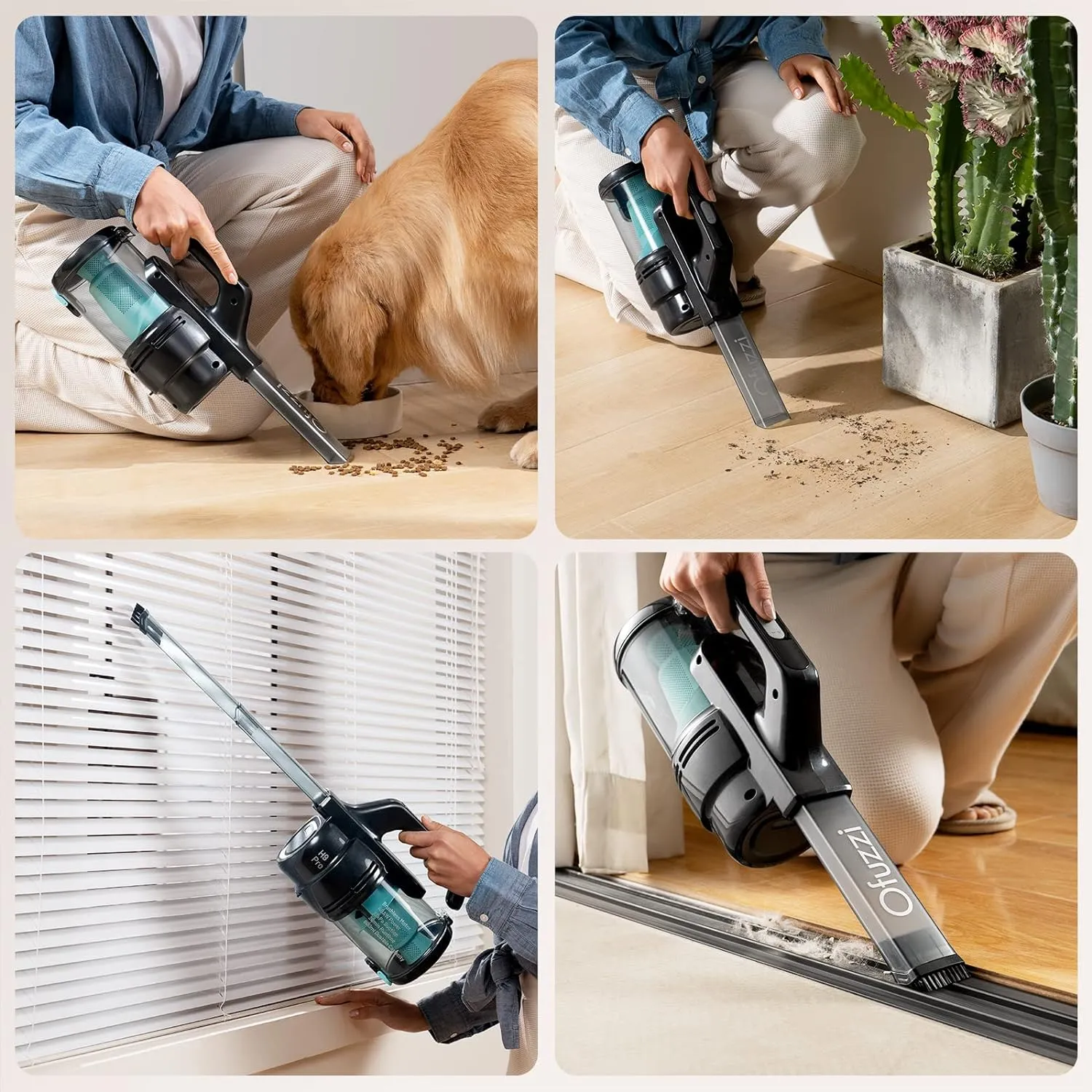 H9 Pro Handheld Vacuum Cleaner, Extra-Long Crevice Tool, 40AW/13kPa Surging Suction, LED Display & Light