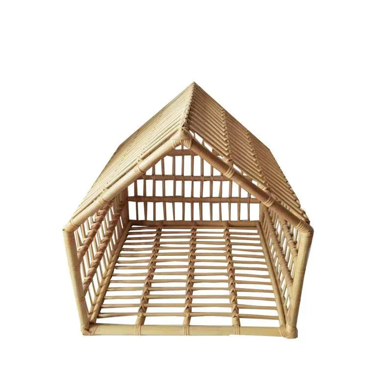 Handmade Rattan Woven Cat Nest Small Pet Bed