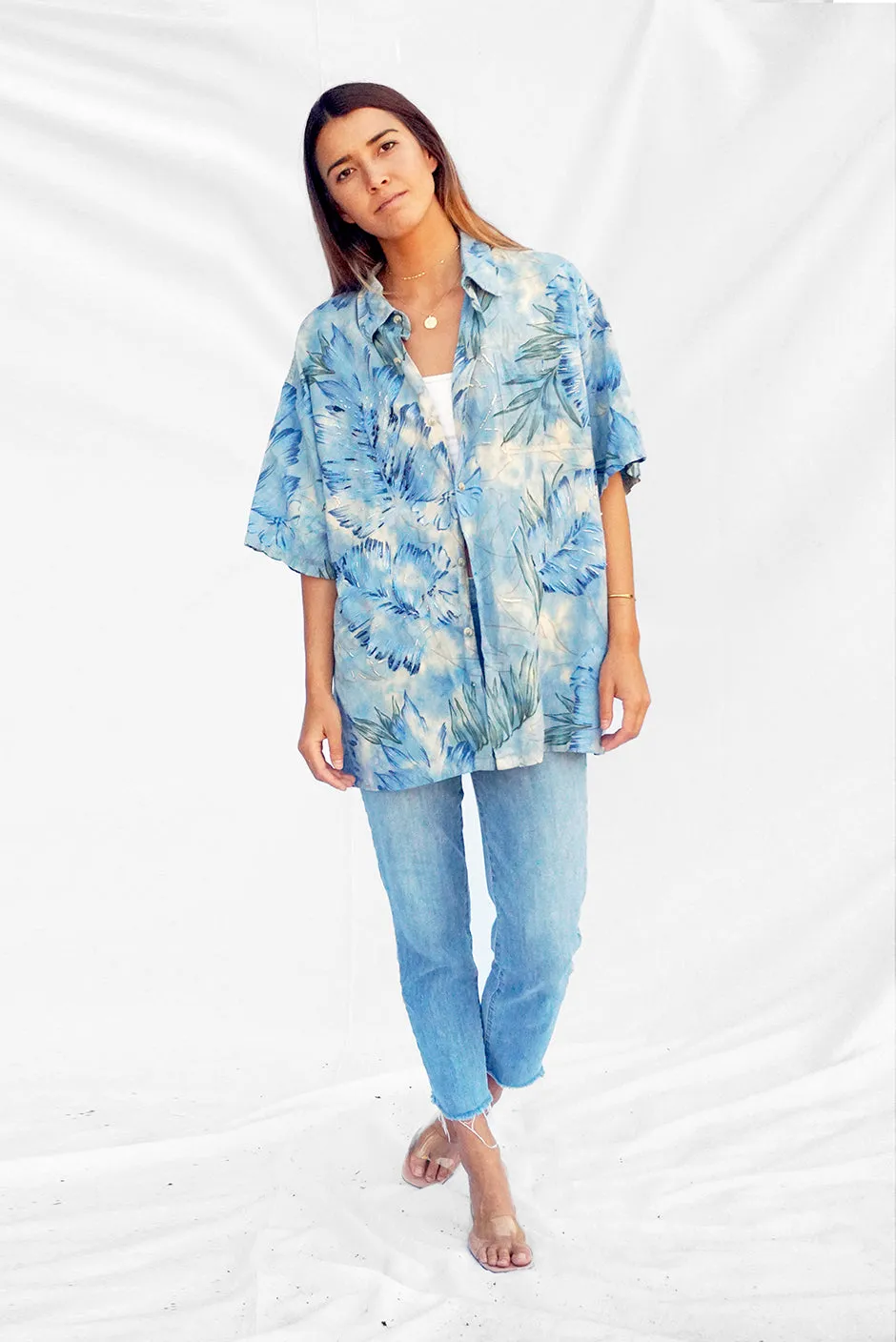 Hawaiian Kai Shirt // Beaded Honu Tie Dye