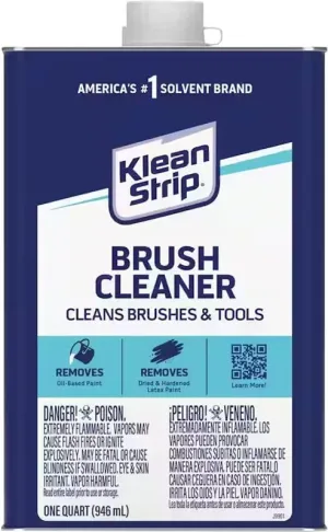 Klean Strip QKGB75012 Brush Cleaner, Liquid, White, 1 qt :QUART: QUANTITY: 1