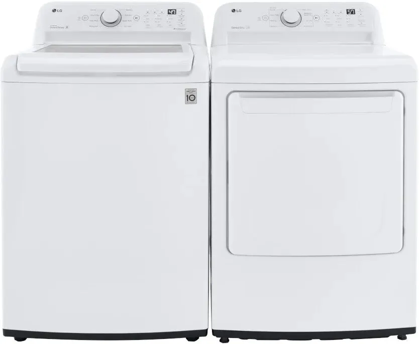 LG DLG7001W   LG WT7000CW White side-by-side Washer and Dryer 27 Inches