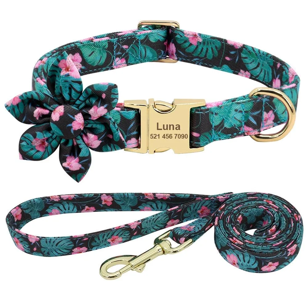 Lil' Bloomers Personalized Pet Collar and Leash