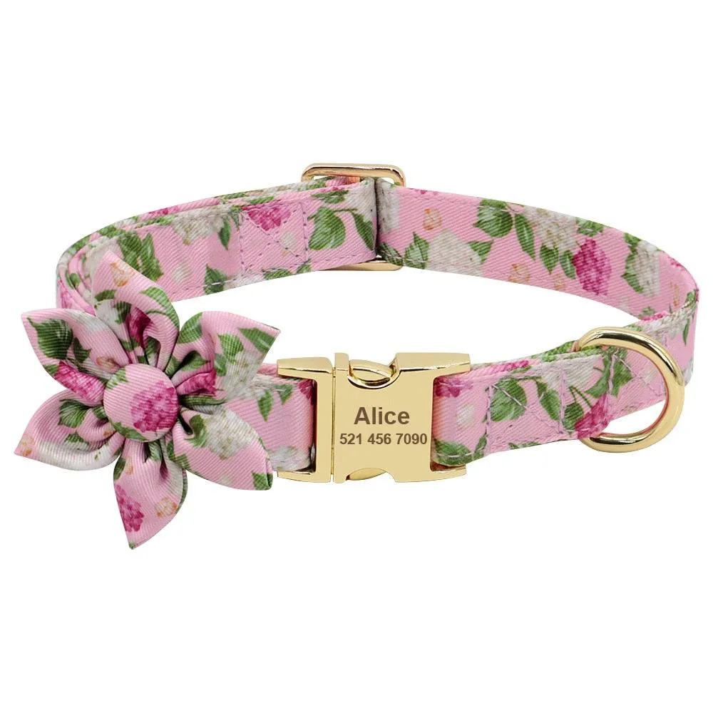 Lil' Bloomers Personalized Pet Collar and Leash