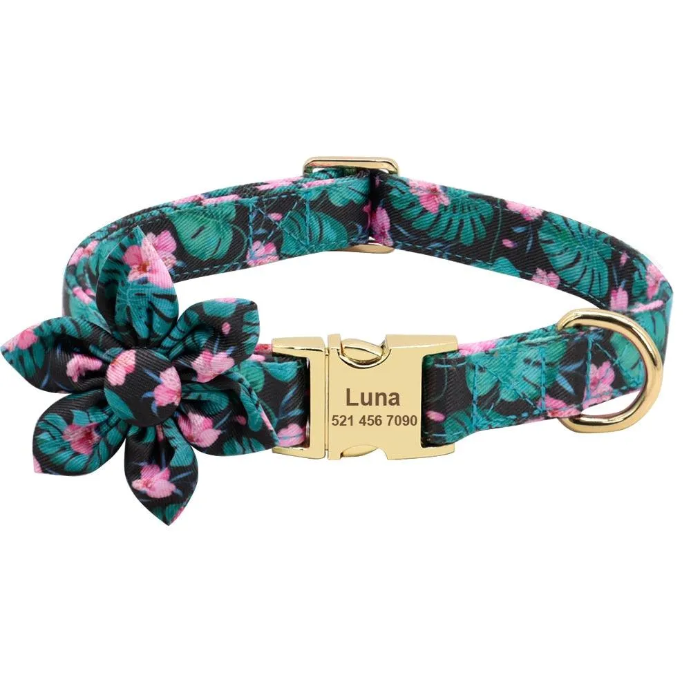 Lil' Bloomers Personalized Pet Collar and Leash