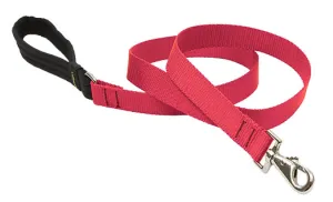 Lupine Large Dog Basics Padded Handle Leash Red 6'x1"