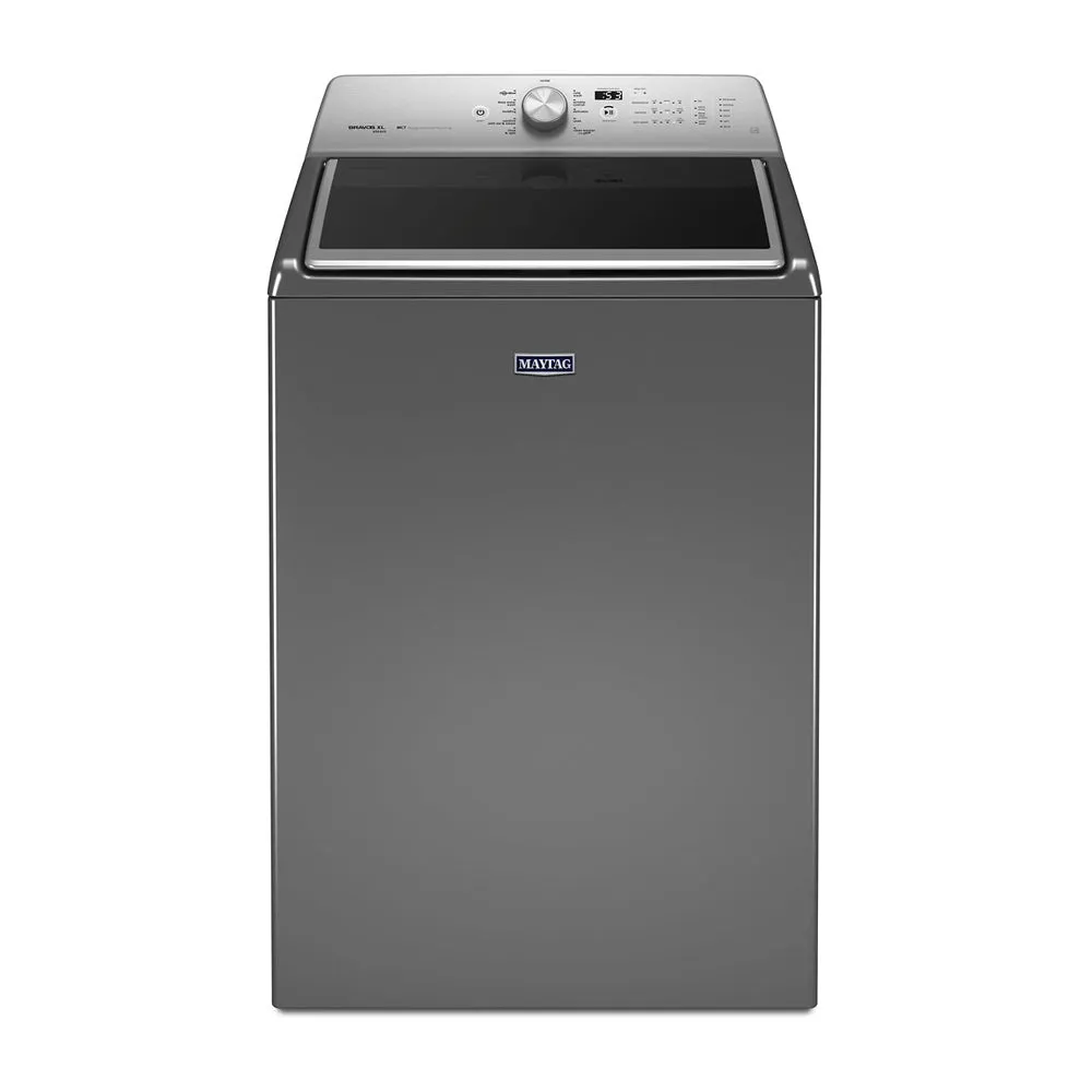 Maytag - 5.3 Cu. Ft. 11 Cycle Steam Top Loading Washer - Metallic Slate