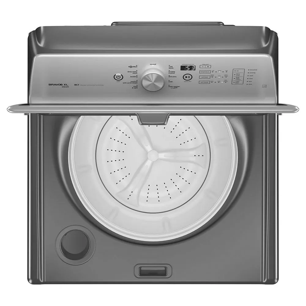 Maytag - 5.3 Cu. Ft. 11 Cycle Steam Top Loading Washer - Metallic Slate