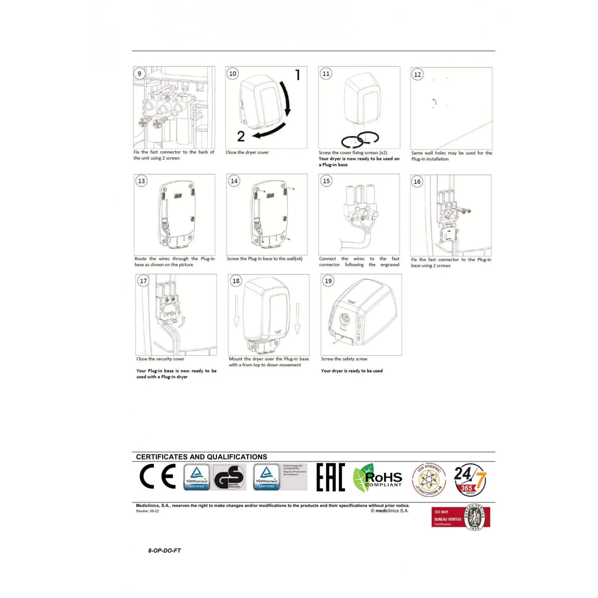 Mediclinics Machflow Plus HEPA & Ioniser Hand Dryer - Polished Chrome M09AC-I