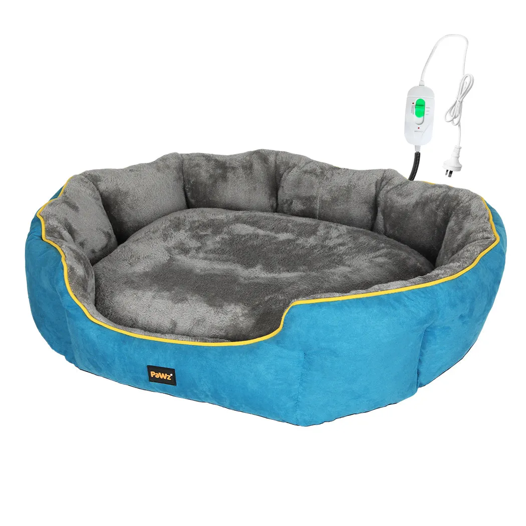 MEDIUM Dog Beds Electric Pet Heater Heated - Blue