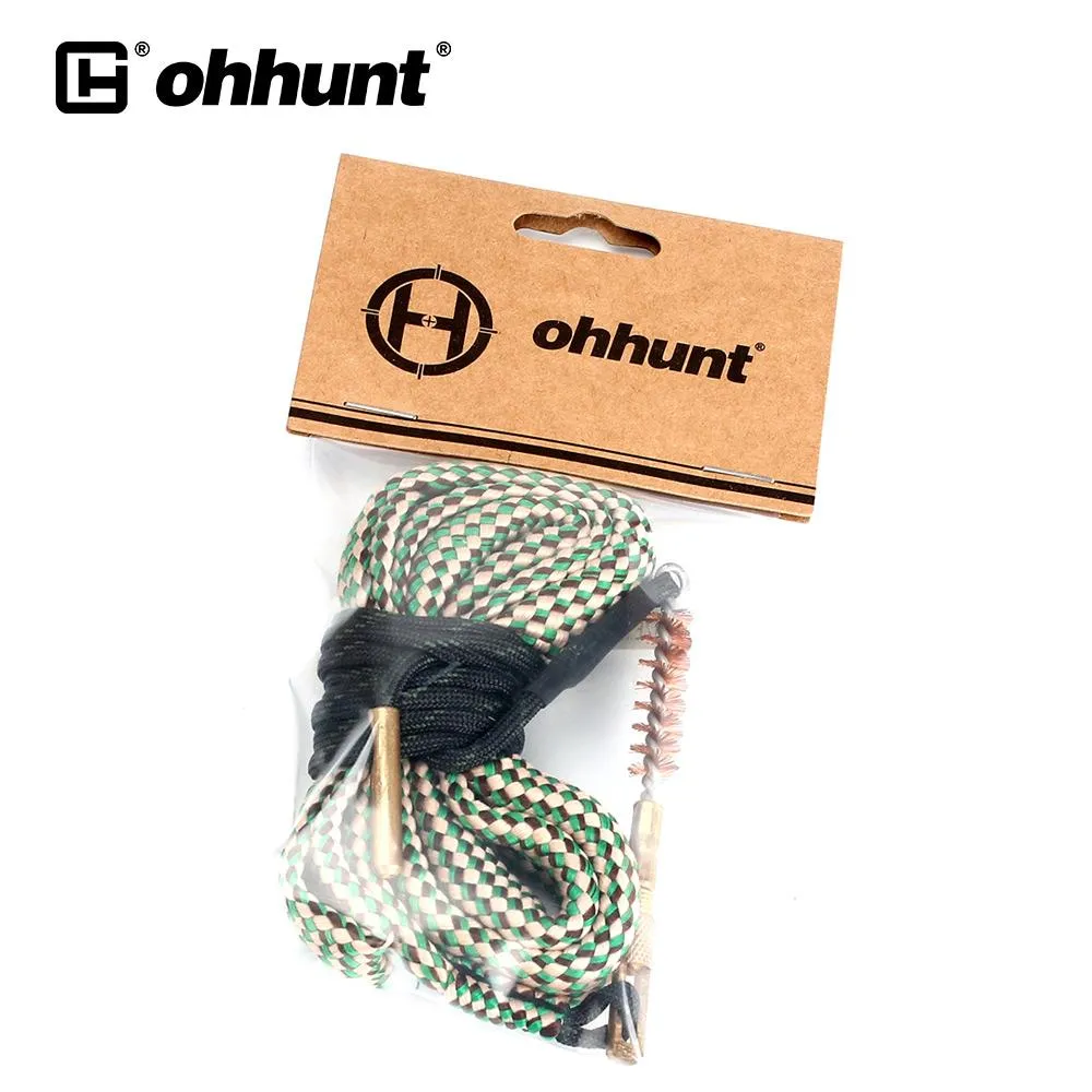 ohhunt .308 30-30 30-06 300 .303 7.62mm  Barrel Cleaner Kit Cord Rope Brass Bore Cleaner Gun Bore Brush