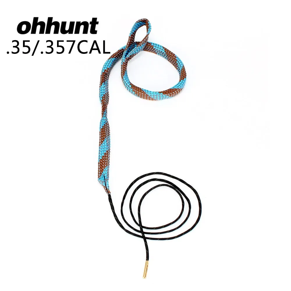 ohhunt .35 .357  Barrel Cleaner Kit Cord Rope Brass Bore Cleaner Gun Bore Brush