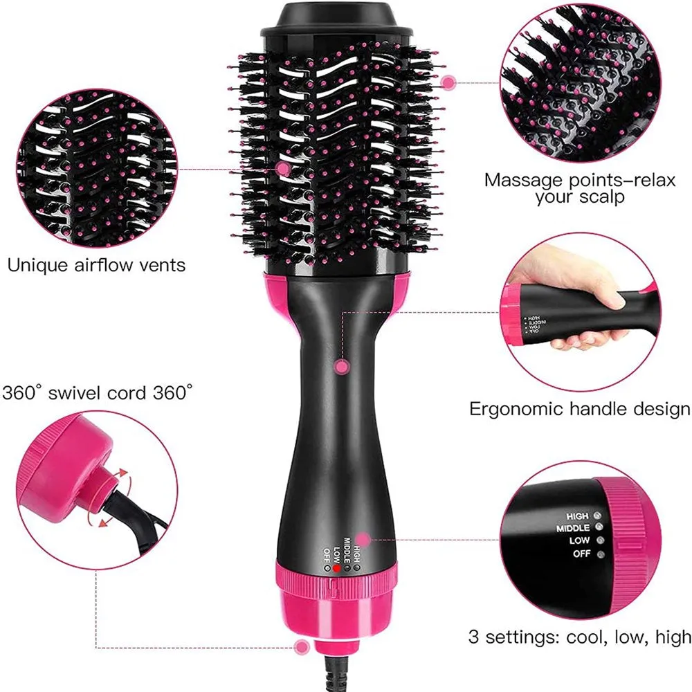 One Step Hair Dryer Brush, 4 in 1 Hair Dryer and Styler Volumizer Professional Hot Air Brush for Drying, Straightening, Curling, Salon for Valentine'S Day Gifts for Women