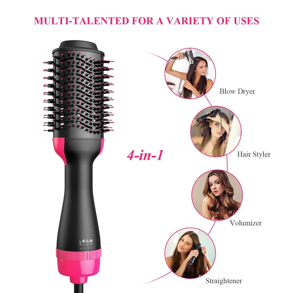 One Step Hair Dryer Brush, 4 in 1 Hair Dryer and Styler Volumizer Professional Hot Air Brush for Drying, Straightening, Curling, Salon for Valentine'S Day Gifts for Women