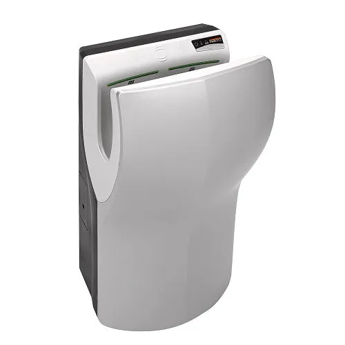 Saniflow® M14ACS DUALFLOW® PLUS Hand Dryer - Satin (Silver) High-Speed HEPA Universal Voltage ADA