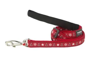 Santa Paws Red Leash 15mm (5/8" Wide - 4-6' Length)