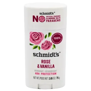 Schmidt's Deodorant Stick Rose & Vanilla 2.65oz