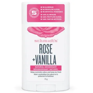 Schmidt's Rose   Vanilla Natural Deodorant 75g