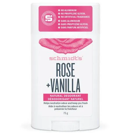 Schmidt's Rose   Vanilla Natural Deodorant 75g