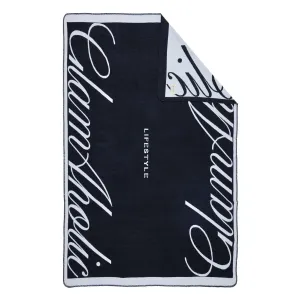 SIGNATURE LOGO LUXE THROW BLANKET - BLACK