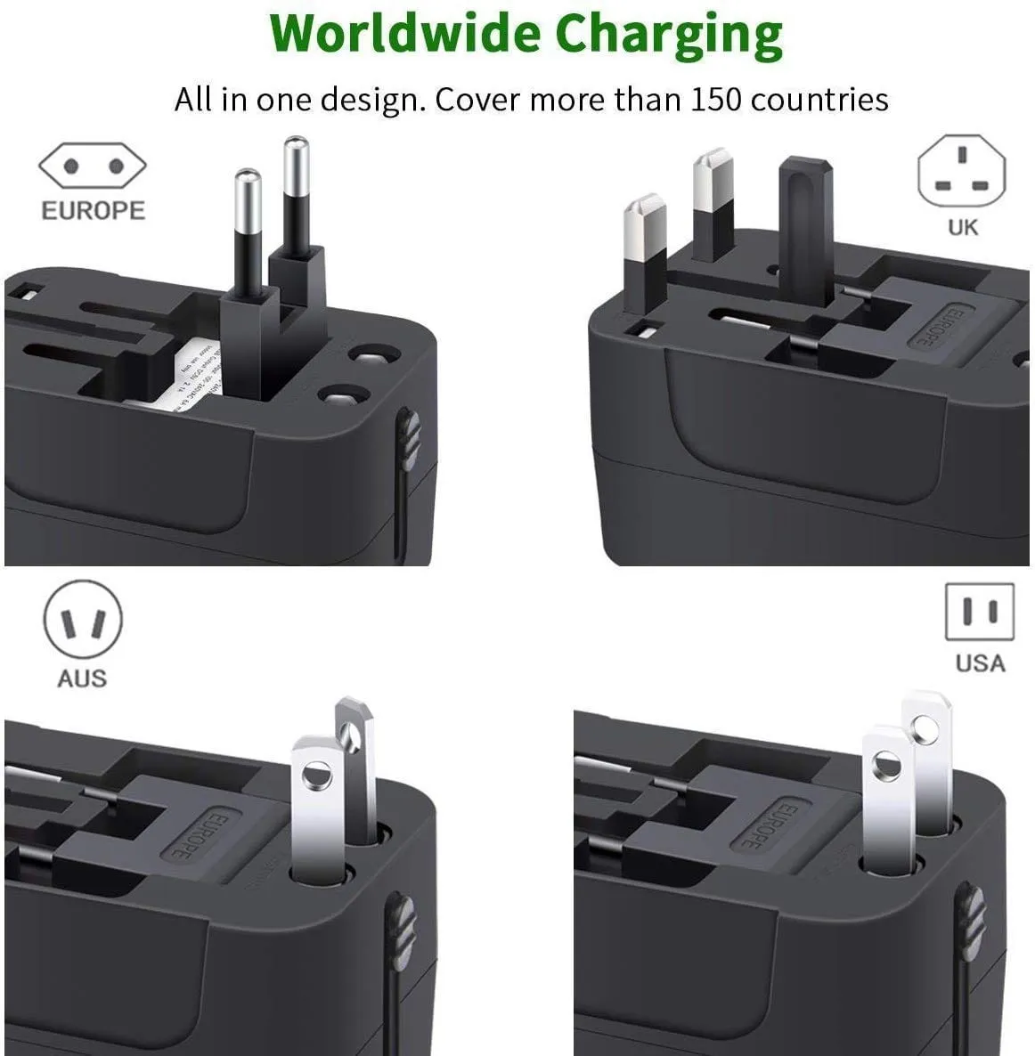 TrioCharger™️ All in One Worldwide Travel Adapter