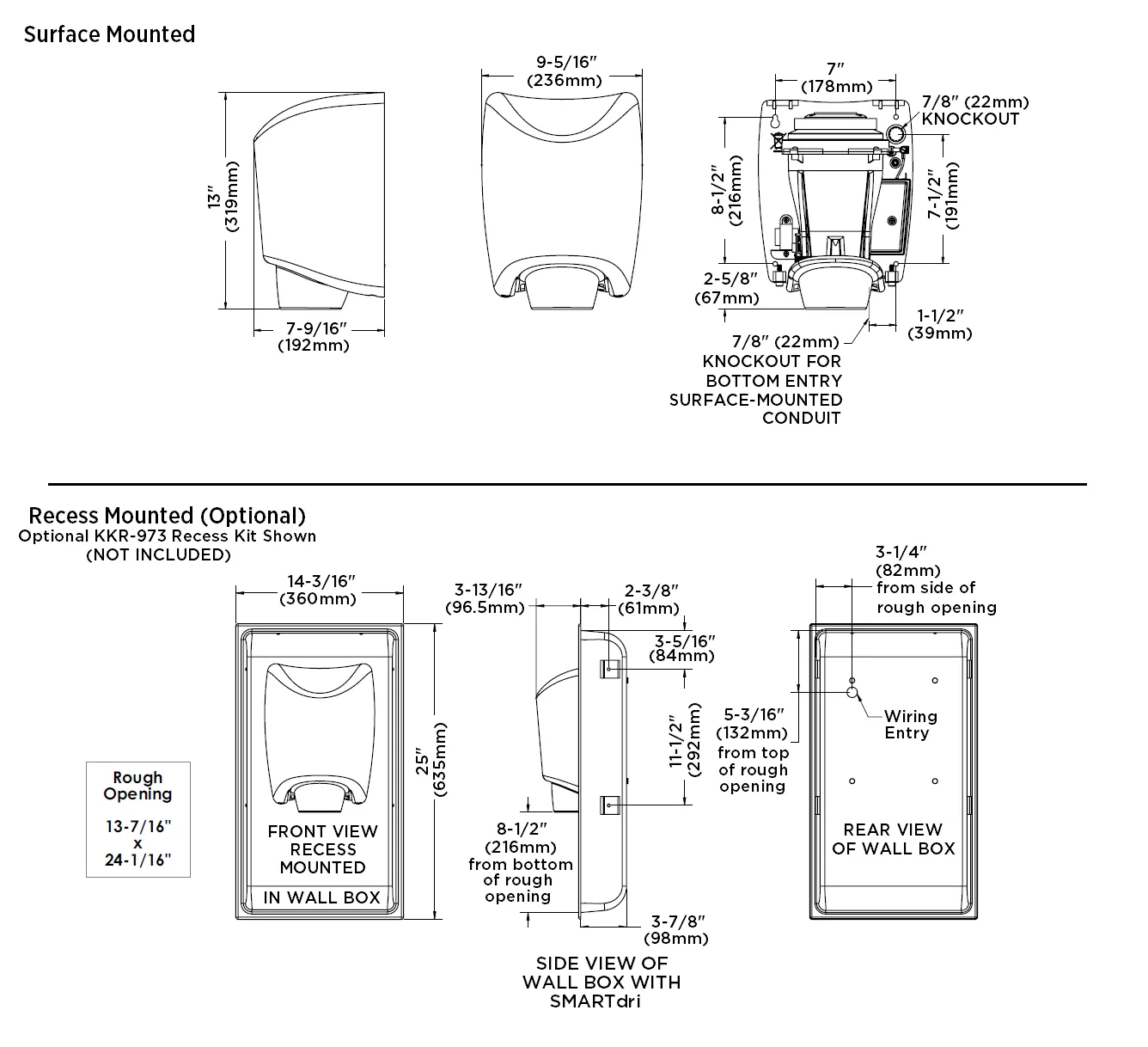 WORLD DRYER® K4-976P SMARTdri® Plus (208V-240V) ***DISCONTINUED***  No Longer Available in CAST IRON - Please see WORLD K4-974P2 (208V-240V)